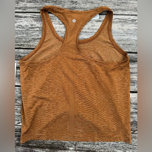 Lululemon Swiftly Tech Racerback Tank Top Race Copper Brown Beige size 12 NWT - Picture 5 of 7